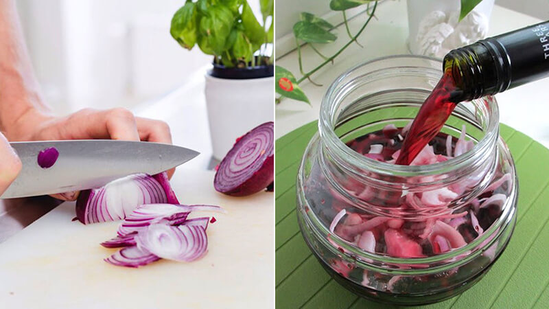 Cách làm rượu vang ngâm hành tây