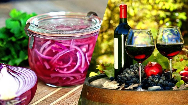 Rượu vang ngâm hành tây