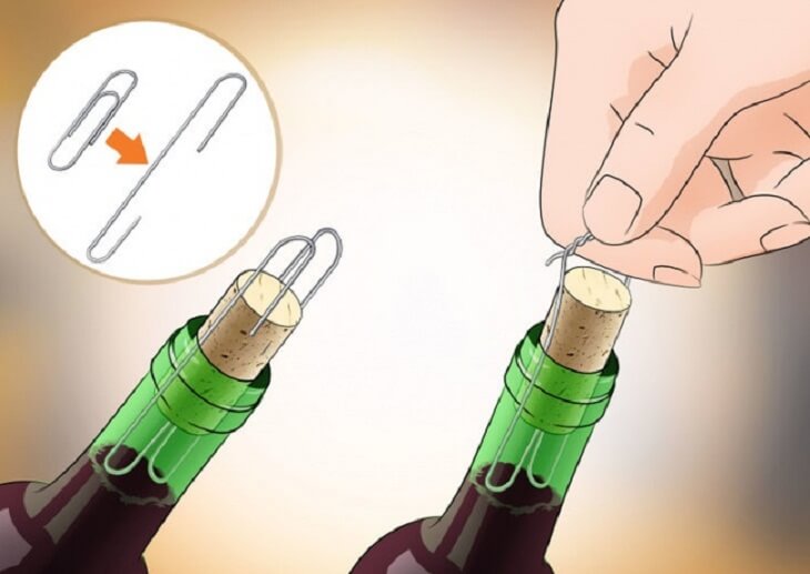 Kẹp giấy và chiếc đũa