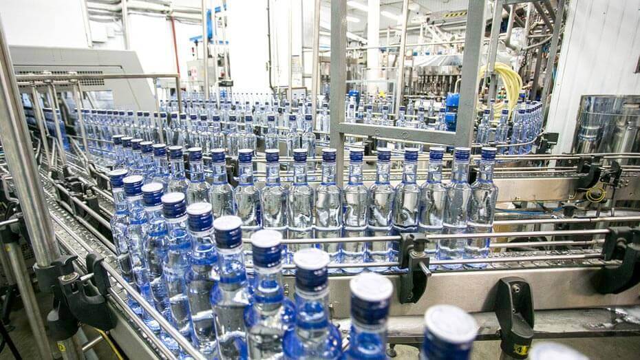 Quy trình sản xuất rượu Smirnoff