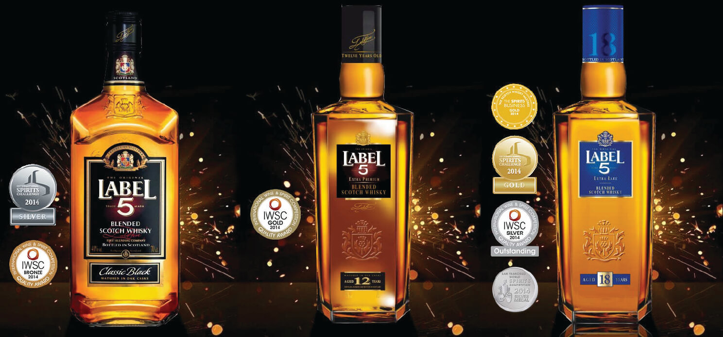 Những giải thưởng mà rượu Label 5 đạt được