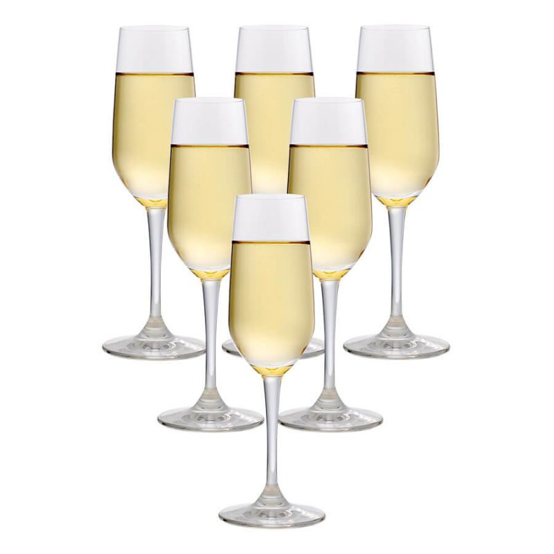 Tìm hiểu chi tiết về ly uống rượu champagne