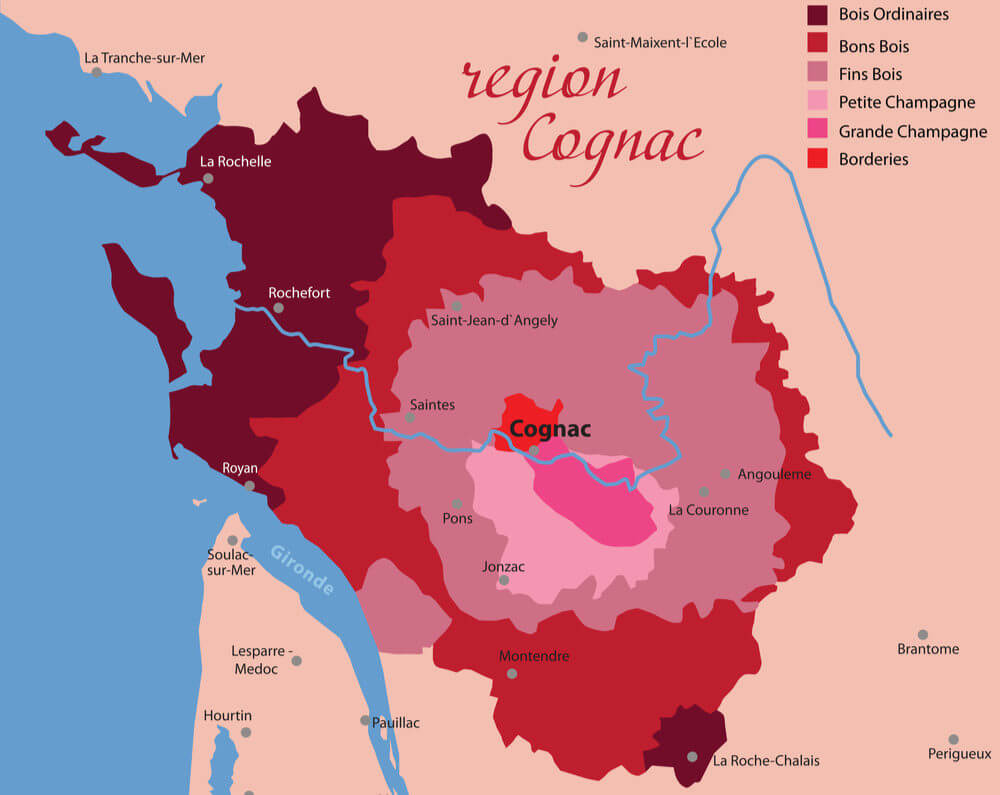 Những khu vực sản xuất rượu Cognac