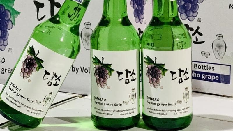 Rượu Soju Damso vị nho Kyoho (Damso Kyoho Grape Soju) 12% 360ml.