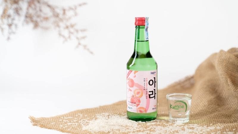 Rượu Soju Korice hương đào (Peach) 12% 360ml.