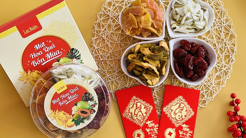 Mứt hoa quà bốn mùa Lạc Xuân.
