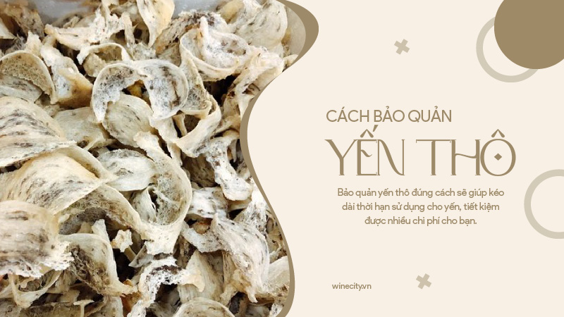 cách bảo quản yến thô